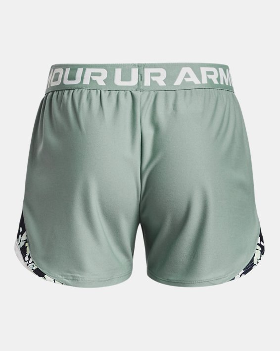 Girls' UA Play Up Tri-Color Shorts in Gray image number 1